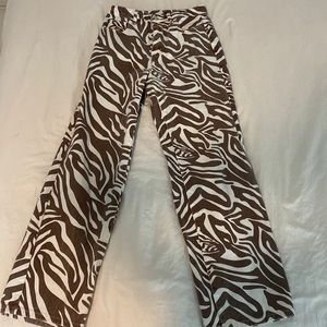 Shein Zebra Print Jeans